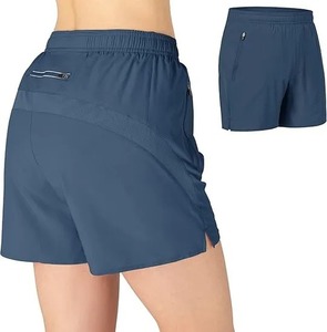 Custom High Demand Polyester Women's Elastic High-waisted Pocket shorts Quick Drying Women's Yoga Wear Shorts - Product Image 4