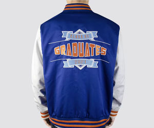 100% vestes universitaires brodées pour hommes de haute qualité avec manches en cuir col montant et motif de lettres pour l'hiver - Product Image 3