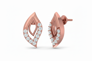 Pendientes de tuerca con diseño de racimo de ilusión de diamantes naturales y oro de 14 quilates – Doble halo cuadrado para mujer |   Joyería Elegante y Moderna para Uso Diario - Product Image 3