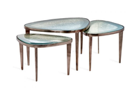 Ensemble de 3 nouvelles tables basses en métal faites à la main décoration de la maison nouveau design table d'appoint décorative fabricant de gros exportateur