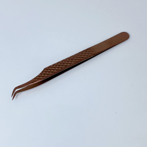 แหนบถอนขนตาพลาสม่าสีโรสโกลด์แหนบหนีบขนตาแบบตรงและโค้งงอ - Product Image 4