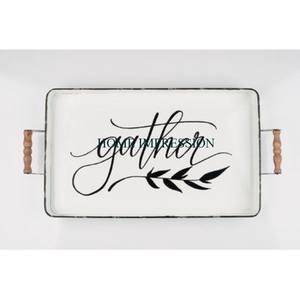 Premium New Arrival <b>Food</b> Safe Serving Tray Trending Designing Grey Color Galvanized Material <b>Food</b> Serving Tray <b>For</b> Kitchen Ware - Product Image 3