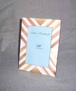 Cadre de miroir et cadre photo en os incrusté, miroir mural en corne de bœuf, décoration de salon, provenance Inde - Product Image 3