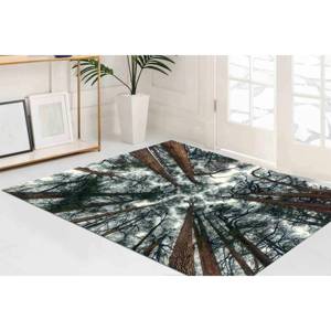 Tapis Forest View : Paysage forestier champêtre, tapis de couloir, tapis imprimé, tapis fin non tissé - Product Image 3