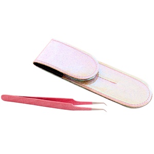 Pochette pour pinces à cils avec bouton magnétique, design personnalisé, étiquette privée, pinces à cils à 45 degrés - Product Image 2