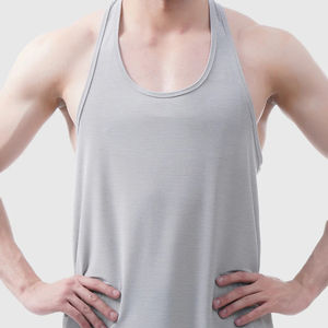 Camiseta sin mangas deportiva para hombre, chaleco de entrenamiento de gimnasio transpirable de secado rápido, ropa deportiva informal, Top de punto sin mangas al por mayor - Product Image 4