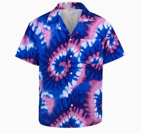 เสื้อเชิ้ตแขนสั้นสำหรับผู้ชายใส่สบาย, เสื้อลำลองไล่ระดับสีทรงหลวม RRI-TS-38นุ่มใส่สบายฤดูร้อน - Product Image 1