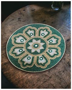 Nouveau style : Set de table brodé vintage fait main, écologique, durable, perlé, taille personnalisée, prix de gros pour usage domestique et hôtelier - Product Image 6