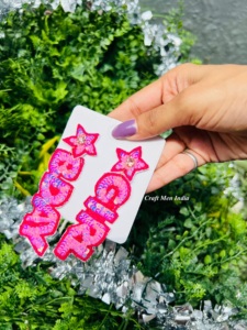 Pendientes de tuerca de cumpleaños clásicos coloridos con cuentas de semillas hechas a mano IGI Certified Women's Birthday Gift Candle, Cake & B'day Girl Earring - Product Image 2