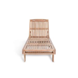 Chaise longue de jardin moderne Savannah, lit de repos en teck massif, mobilier de patio, de piscine, de villa, pour hôtel, complexe hôtelier, usage commercial - Product Image 1