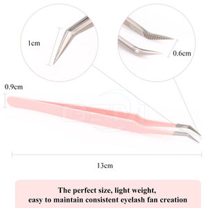 Vente chaude Pinces à cils personnalisées en acier inoxydable Durables Réutilisables Pointe lisse Léger Logo personnalisé Best-seller Personnalisé - Product Image 2