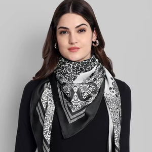 Soft Satin Custom Printed <b>Scarf</b> Fabric With OEM ODM Branding Label Service For Promotional Marketing And Gift Ideas - Product Image 1