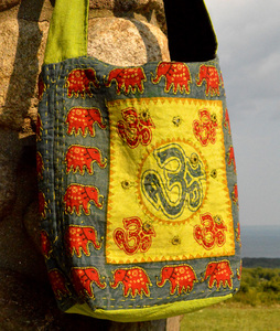 Bolso de tirantes bordado de arte tradicional indio hecho a mano, forro de lona de algodón con una sola Correa, moda de noche térmica Vintage para mujer - Product Image 2
