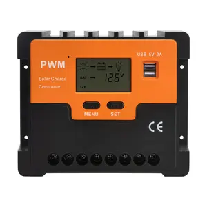 80A 100A Solar Charge Controller PWM 12V 24V Controller LCD Dual USB PV Home Solar Cell Panel Battery Charger