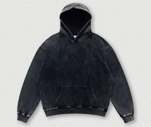 Sudadera con Capucha Extra Grande y Pesada Personalizada al por Mayor, Estilo Urbano, Moda Americana, con Bolsillo, para Hombre, Efecto Desgastado por el Sol - Product Image 5