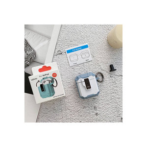 Étui pour Air-Pods Netzy avec bouton, résistant aux chocs, en TPU vert, étui de protection pour écouteurs - Product Image 1