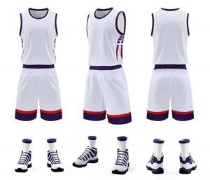 Ensemble de maillots de basket-ball pour hommes, personnalisés, confortables, à séchage rapide, en stock, design, uniforme de basket-ball - Product Image 4