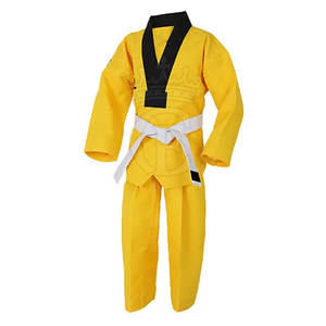 Tenues d'arts martiaux, dernier design, ensembles d'uniformes de taekwondo, sur mesure, polyester/coton, durable, unisexe, adulte, logo frontal, haute qualité - Product Image 1