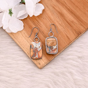 Malinga Jasper พลอยทองเหลืองห้อยต่างหูทำด้วยมือสีดำ ruthenium statement ของขวัญแต่งงานที่สมบูรณ์แบบสำหรับเธอ - Product Image 4