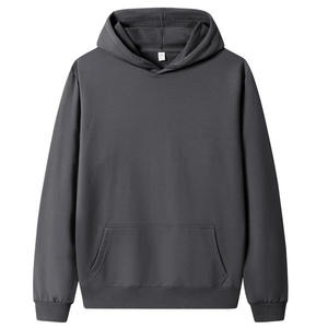 Sweats à capuche personnalisables surdimensionnés de haute qualité sans ficelle impression personnalisée pull à capuche en polaire française lourde - Product Image 1