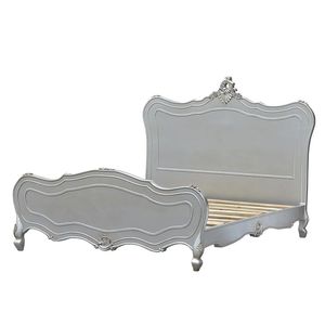 Cama Clásica Antigua de Madera Maciza Francesa - Caoba Pintada de Blanco - Modelo 232 - Product Image 3