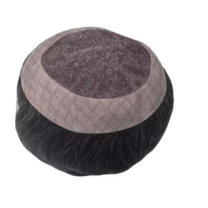 Toupet en cheveux humains à base mono, perruque à base mono, prothèse capillaire en cheveux humains, taz hair bd - Product Image 1