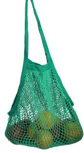 Sacs en maille de coton réutilisables lavables biodégradables recyclables écologiques avec filet de produit d'impression d'écran de logo personnalisé - Product Image 5