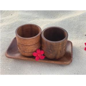 Tasse en bois classique pour enfants et tout-petits Tasse à boire écologique pour une utilisation sûre et naturelle - Product Image 1