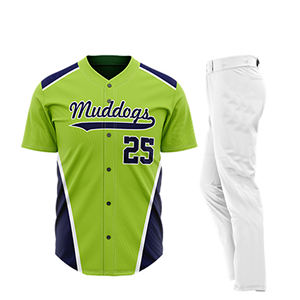 Conjunto de Uniforme de Béisbol Personalizable, 100% Poliéster, Transpirable, de Secado Rápido, Camisetas de Cuello Redondo para Softbol Masculino, Colores y Logotipo Personalizados - Product Image 2