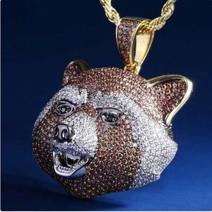 Personalizado 925 Plata Miami Colgante Angry Rapper's Character con Iced Cartoon Bling Diamond Hip Hop Fine Pendants Charms - Product Image 3