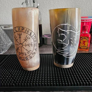 แก้วแตรเป็นมิตรกับสิ่งแวดล้อมดีไซน์แอฟริกันสำหรับร้านอาหารและเครื่องดื่มเย็นๆด้วยงานฝีมือสุดหรู - Product Image 3