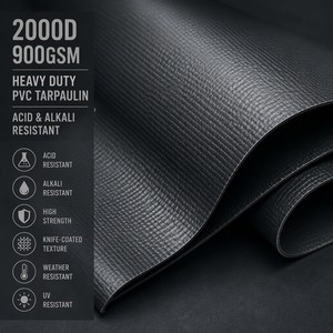 Lona de PVC 2000D de 900 g/m² Resistente a Desgarros, Ácidos y Álcalis para Cubiertas Químicas e Inflables - Product Image 1
