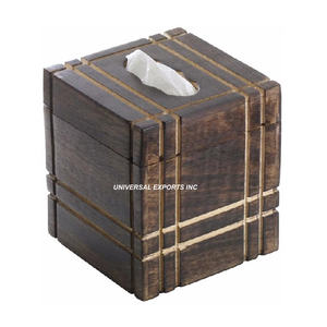 Boîte à mouchoirs fantaisie en bois de qualité supérieure faite à la main Designer vente en gros de luxe nouvelle vaisselle boîte à mouchoirs - Product Image 2