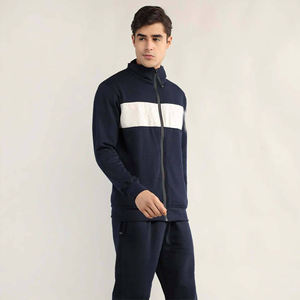 Chándal con capucha de color bloqueado para hombre de alta calidad Diseño moderno y ajuste cómodo para deportes de invierno y ropa informal - Product Image 1