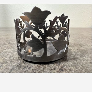 Vente chaude Bougie En Relief Votive Table Top Décoratif Argent Fini Bougeoir À La Main En Métal Vase En Verre pour La Décoration Intérieure - Product Image 2