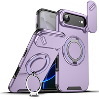 Anneau magnétique support de support antichoc pour caméra coulissante couverture arrière pour iPhone 17 Air 14Pro Max 360 téléphone portable protecteur de téléphone portable
