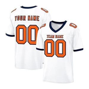 Maillot de football américain personnalisé de haute qualité 100% polyester, dernier style, manches courtes, séchage rapide, évacuation de l'humidité - Product Image 3