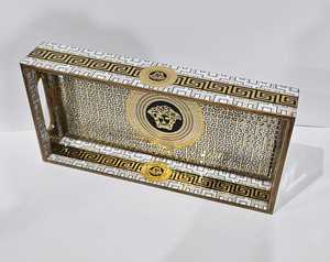 ชุดถาดไม้สำหรับตกแต่งพร้อมพิมพ์เคลือบเงาและฟอยล์สีทองสำหรับงานเลี้ยงน้ำชาช่วงเวลากาแฟและขนมขบเคี้ยว - Product Image 5