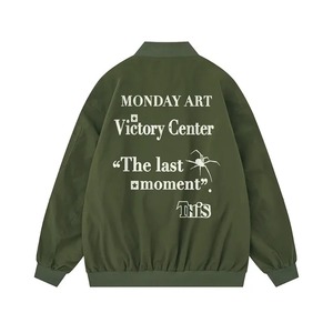 Vestes aviateur pour hommes 2025 automne veste assortie pour Couple Hip-hop Streetwear lettre imprimé Baseball veste mode homme manteau - Product Image 4