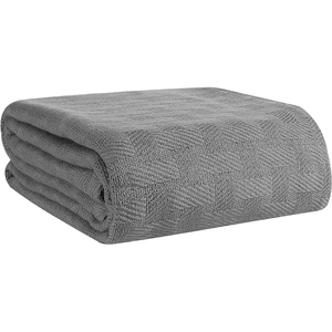 Mantas térmicas de algodón 100% para cama, diseño de suave punto de alta demanda, tejido de estilo moderno para el hogar, Hotel sólido, novedad - Product Image 1