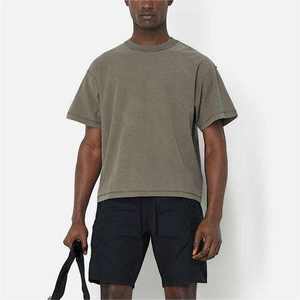 Pure Cotton <b>Heavyweight</b> <b>T</b>-<b>Shirt</b> Graphic Boxy Fit Plain Blank <b>T</b> <b>Shirt</b> Custom Logo Printing High High Quality <b>T</b>-<b>shirt</b> for <b>men</b> - Product Image 3