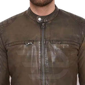 Chaqueta de Cuero para Hombre, Estilo Urbano Elegante, Ropa de Invierno, Prenda de Cuero Duradera, Diseño de Moda - Product Image 3