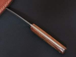 มีดล่าสัตว์เหล็กดามัสกัสทำด้วยมือมีขนาดกำหนดเองด้ามจับไม้ที่สะดวกสบาย S48คุณภาพระดับพรีเมียม - Product Image 3