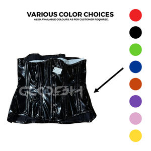 Sexy Black Underbust Vinyl Corset High-Quality <b>PVC</b> Waist Belt Shaper Steel Boned Club Corsets At Wholesale Price - Product Image 3