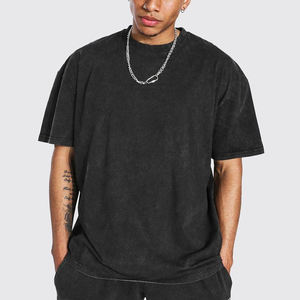 Nouveau modèle hommes été deux pièces respirant 100% coton confortable poids moyen couleur unie Logo personnalisé ensemble court - Product Image 3