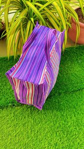 ถุงช้อปปิ้งไนลอนพลาสติกรีไซเคิลเป็นมิตรกับสิ่งแวดล้อมอย่างยั่งยืนถุงช้อปปิ้งทำจากโพลีโพรพิลีนจำนวนมากในอินเดีย - Product Image 4