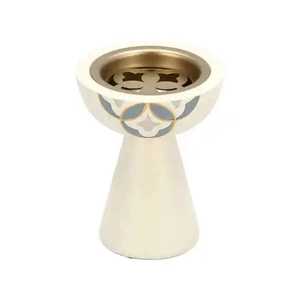 Porte-encens décoratif en laiton et bois d'acacia, écologique, à usage religieux, pour l'aromathérapie et la décoration intérieure - Product Image 5