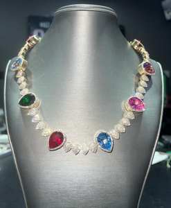 Chaîne à maillons infini 10/12mm | Diamant Moissanite de qualité VVS1, passe le testeur de diamant-Cadeau de bijoux élégant - Product Image 4