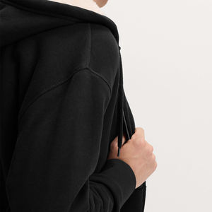 Dernier produit, conception personnalisée, fournisseurs pakistanais, sweat-shirts à capuche noirs à fermeture éclair pour hommes, sweat-shirts à capuche pour hommes en design personnalisé - Product Image 4