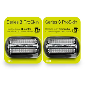 Lot de 2 têtes de rasoir électrique rechargeables en acier inoxydable 32B pour les modèles compatibles de la série 3 350CC 320/330/340 - Product Image 1